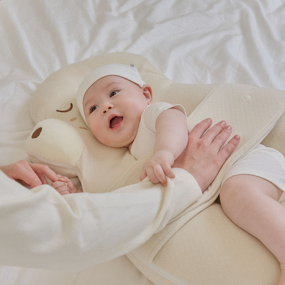 Emong Momorang Side-Sleeping Body Pillow, Organic Cotton (With Cover) - Newborn Gift