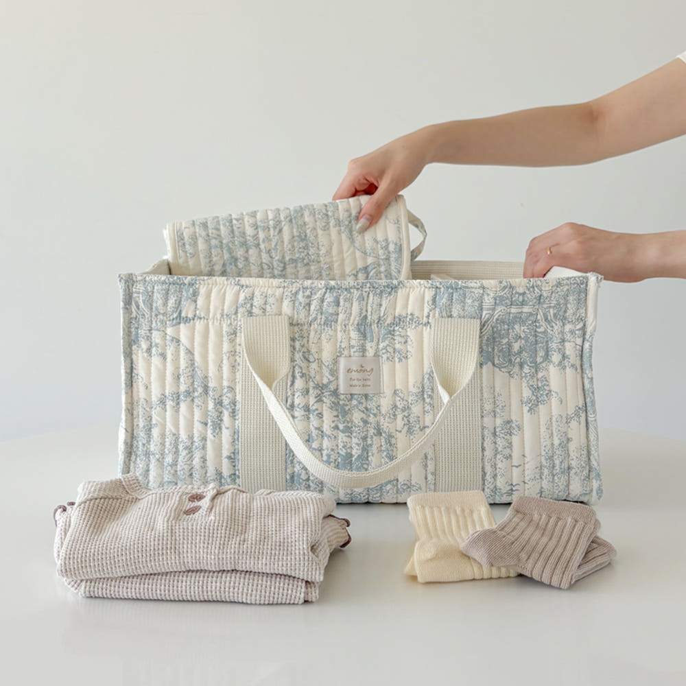 Emong Twall de Joie Fabric Diaper Storage Basket Bag (Stroller Organizer)